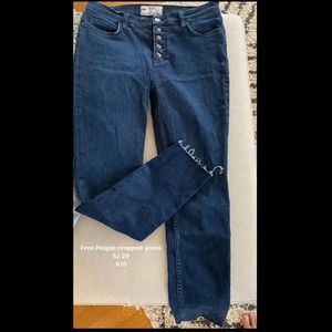 Free people cropped jeans